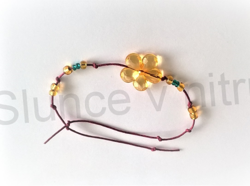 Provázkový náramek přátelství, ručně pletený (BC415)