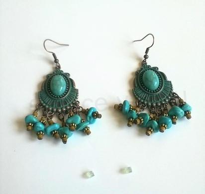 Minerální tyrkenitové náušnice (X235)