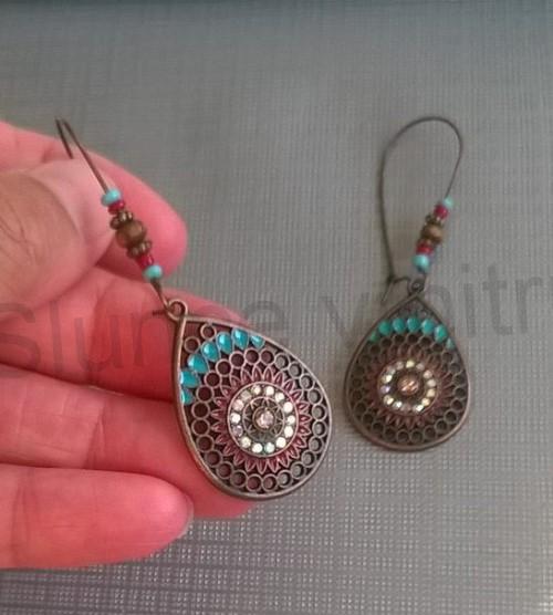 Dlouhé etnické náušnice Bohemia (BB296)