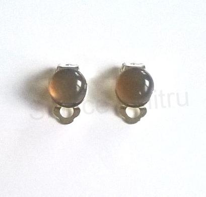 Minerální náušnice klipsy s Achátem 10 mm (BB308)