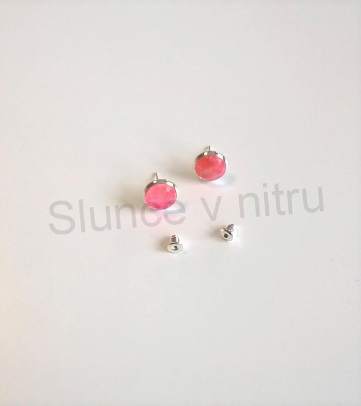 Puzetové náušnice syntetický opál (BB320)