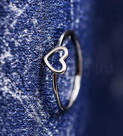 Dámský prsten srdce stříbrný velikost 54 (BP260)