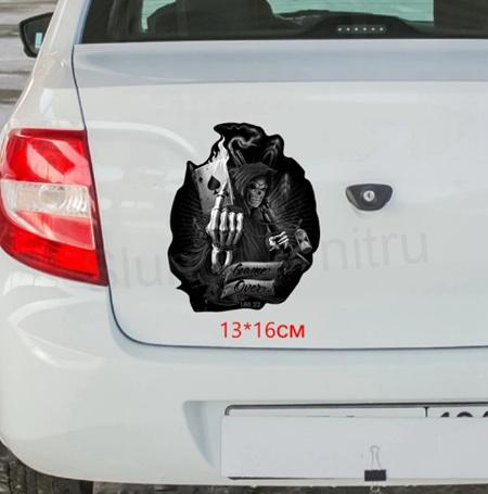 Samolepky na auto piková karta se smrtkou (E171)