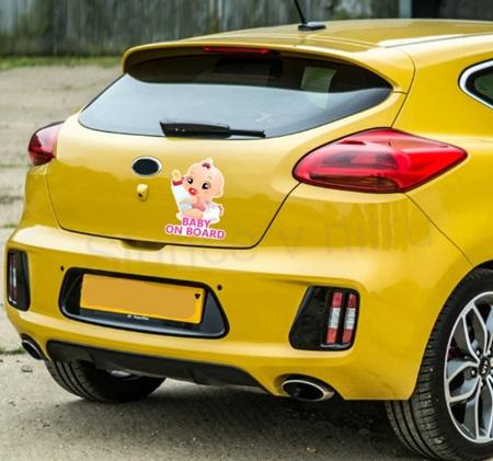 Samolepky na auto Dítě v autě holčička (E175)