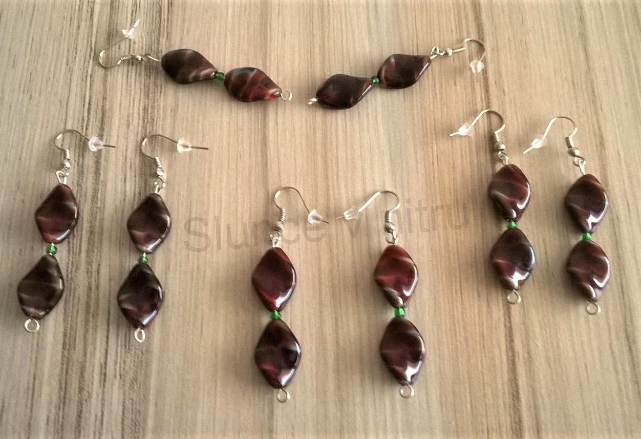 Dlouhé visací náušnice nepravidelné z chirurgické oceli (BB370)