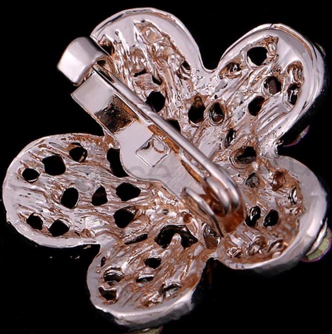 Brož se zirkonovými kamínky kytičkové (HB60)