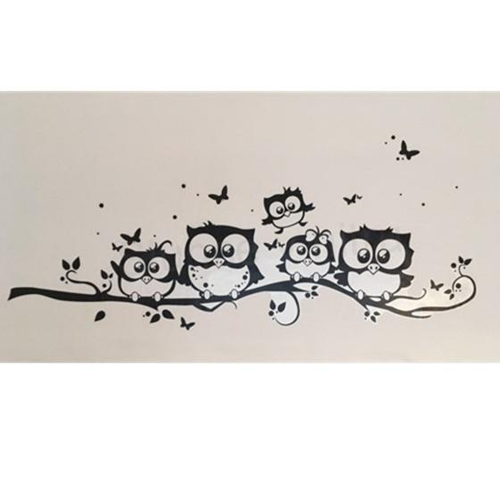 Samolepka na zeď 3D Sovičky (E192)