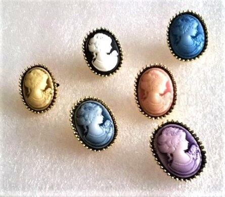 Brož Cameo starodavný motiv ženy (HB72)