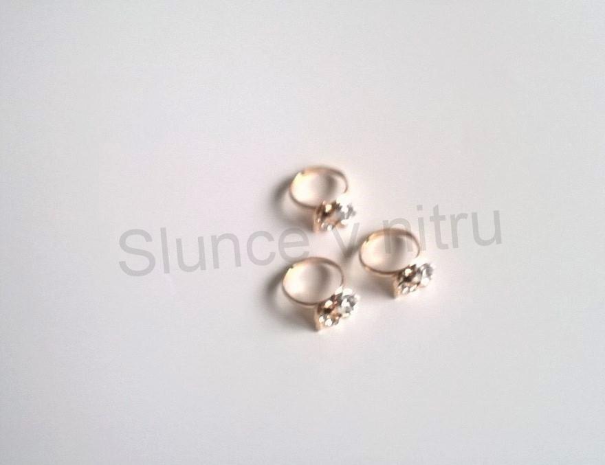 Nastavitelný drobný prsten delfín s křišťály (BP46)