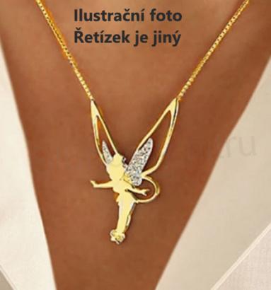 Řetízkový náhrdelník Anděl, víla se zirkonem (BD244)