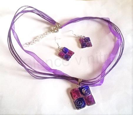 Souprava šperků choker s náušnicemi (BS69)