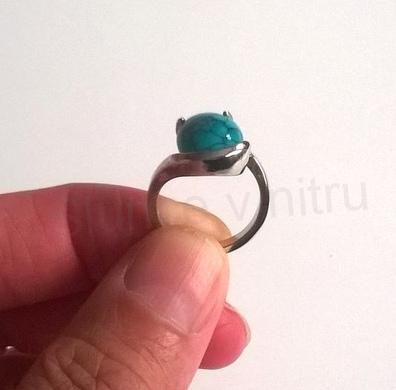 Minerální prsten tyrkys velikost 61 (X306)