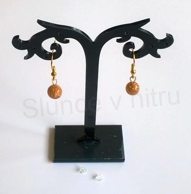 Minerální pozlacené náušnice Orgonitové (X315)