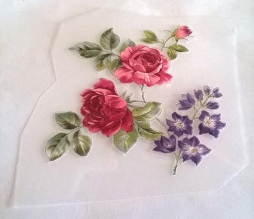 Samolepicí nažehlovací nášivky kytka (C410)