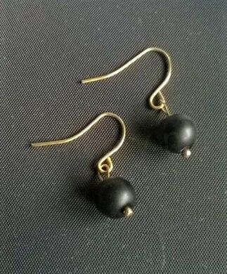Minerální pozlacené náušnice Achátové 8,3 x 8,3 mm (X352)