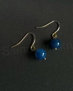 Minerální pozlacené náušnice Achátové 9 x 9 mm (X364)