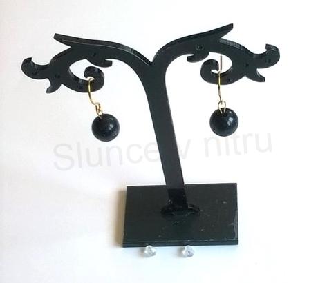 Minerální pozlacené náušnice Aventurín Zlatý - Modrý 10 mm (X377)