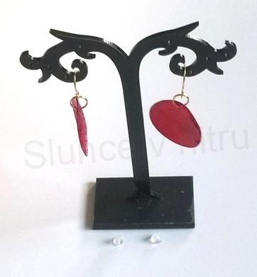 Minerální pozlacené náušnice Lasturové (X378)