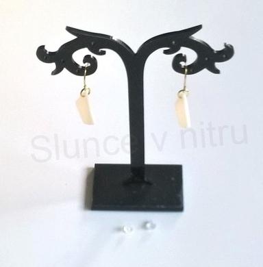 Minerální pozlacené náušnice Lasturové (X381)