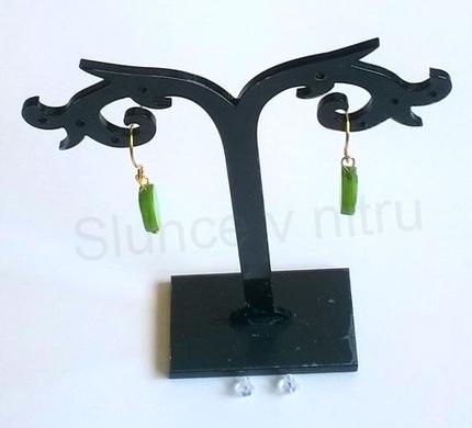 Minerální pozlacené náušnice Perleťové (X389)