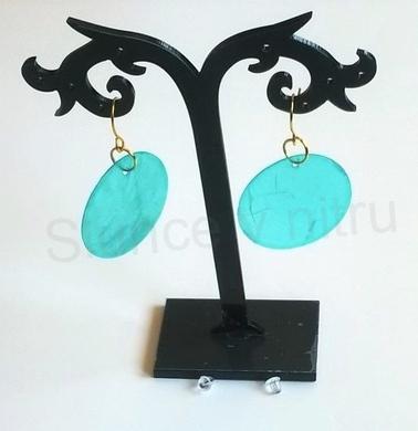 Minerální pozlacené náušnice Lasturové (X390)