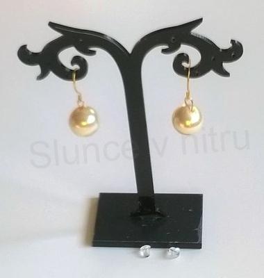 Minerální pozlacené náušnice Perlové Swarovski (X395)