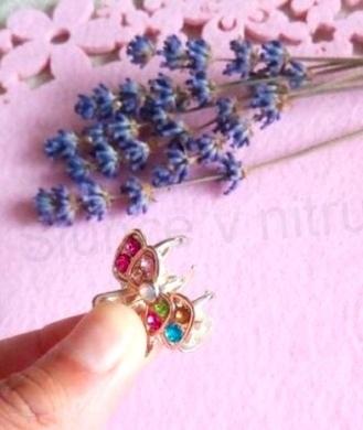 Skřipec, skřipeček do vlasů - zdobený s kamínky (H25)