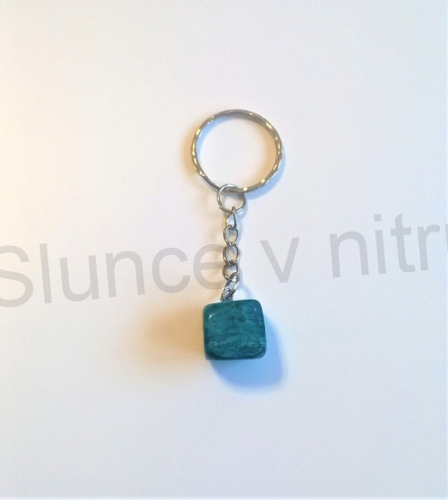 Přívěsek na klíče - minerální s onyxem (D237)