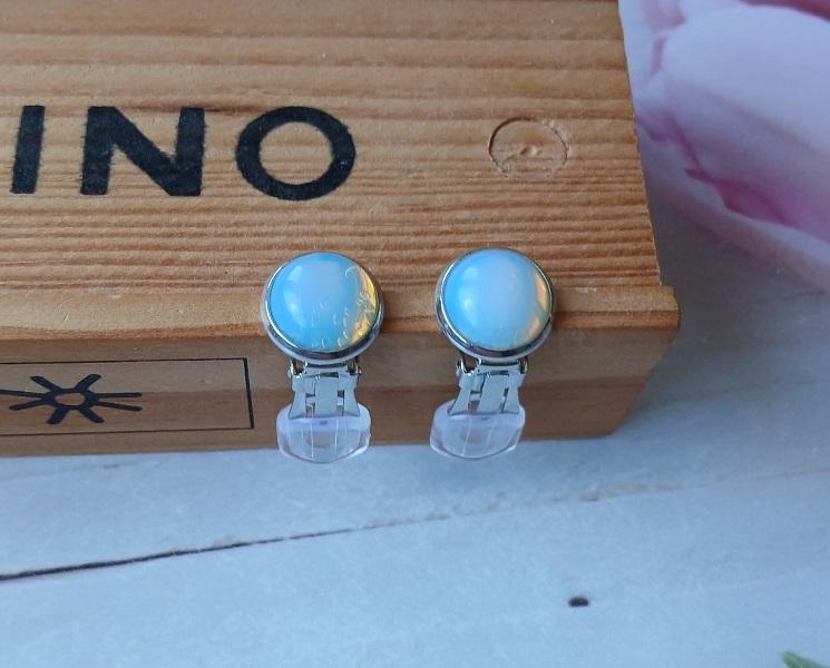 Minerální náušnice klipsy s Opalitem 10 mm (X409)