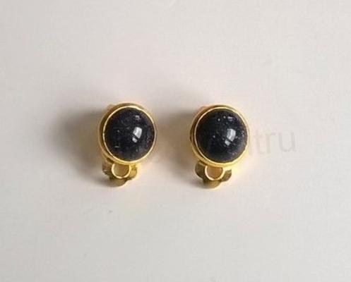 Minerální náušnice klipsy s Aventurínem 10 x 10 mm (X414)