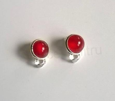 Minerální náušnice klipsy s Karneolem 16,4 x 13,4 mm (X418)