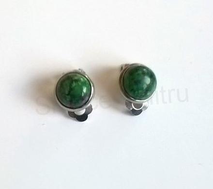 Minerální náušnice klipsy Rubín v zoisitu 16,4 x 13,4 mm (X419)