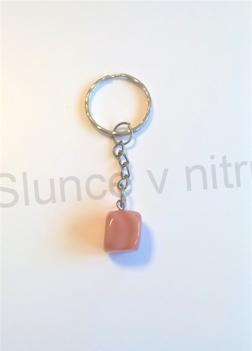 Přívěsek na klíče - minerální s achátem (D238)