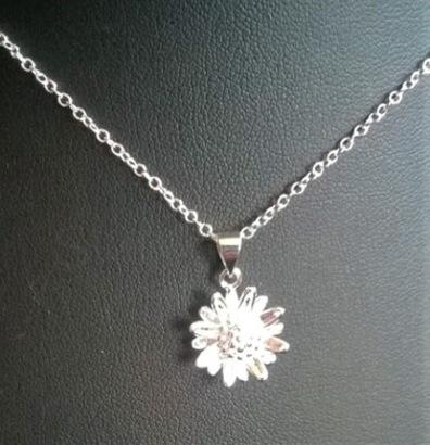 Postříbřený náhrdelník Sedmikráska (BE156)