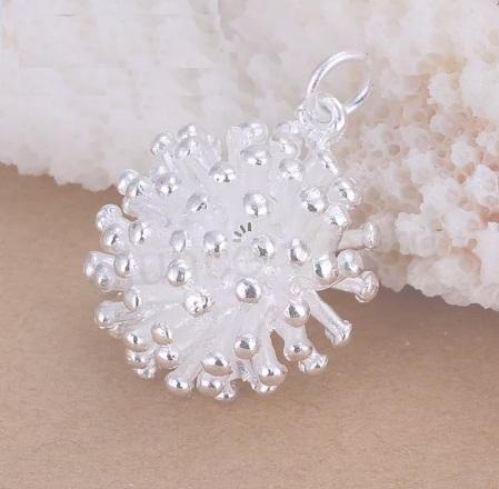 Postříbřený náhrdelník s přívěškem Pampeliška (BD262)