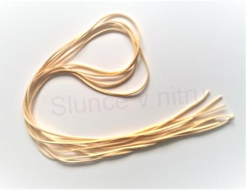 Kožená šňůrka krémová 3 mm - 100 cm (N116)