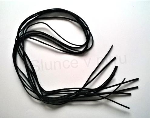 Kožená šňůrka černá 3 mm - 100 cm (N117)