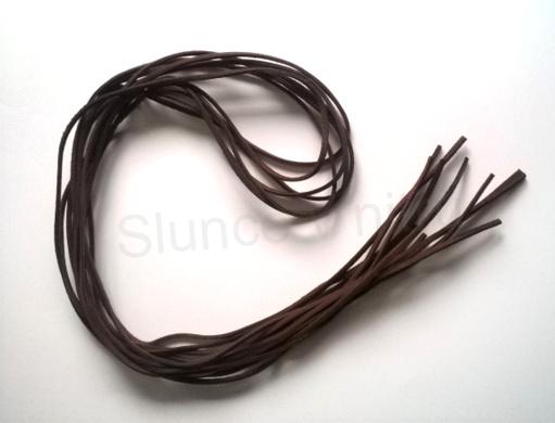 Kožená šňůrka tmavě hnědá 3 mm - 100 cm (N119)