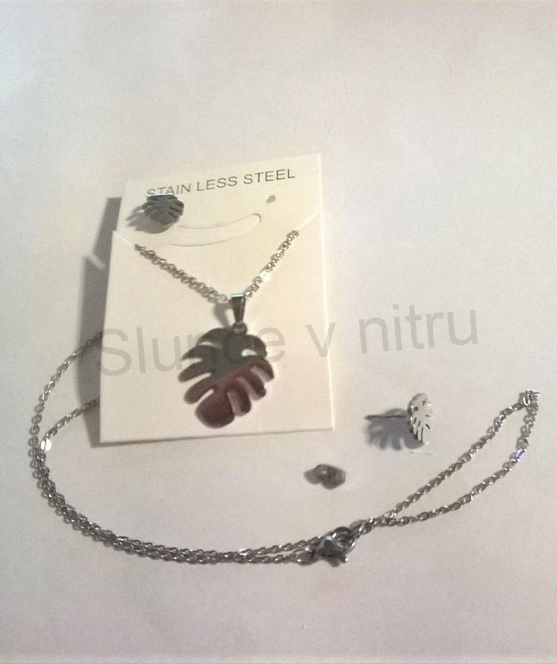 Souprava šperků z chirurgické ocelii list, lístek (BS91)