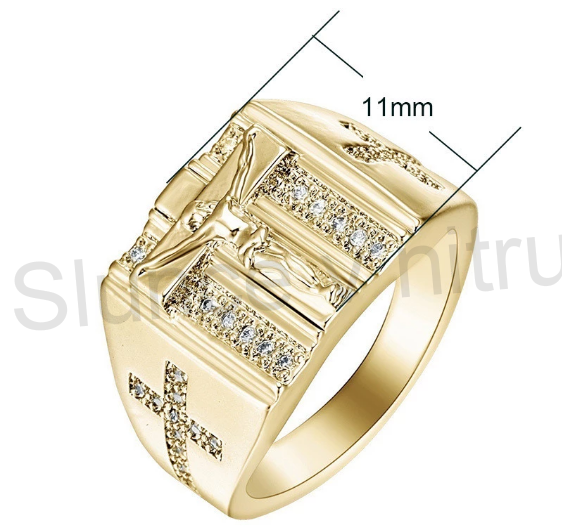 Pozlacený prsten z nerez oceli se zirkony (BP175)