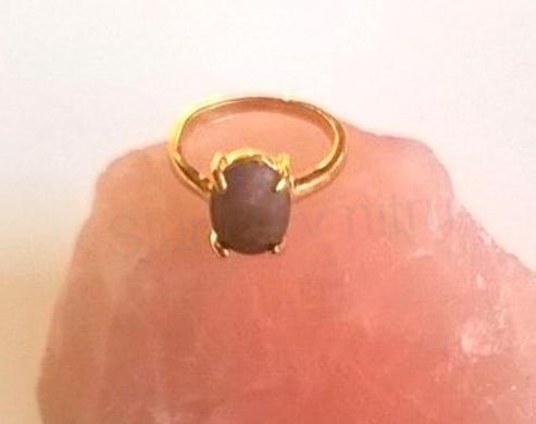 Minerální pokovaný prsten Ametyst | 61 (X455)