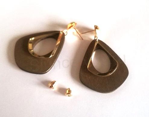 Dřevěné puzetové náušnice (BB440)