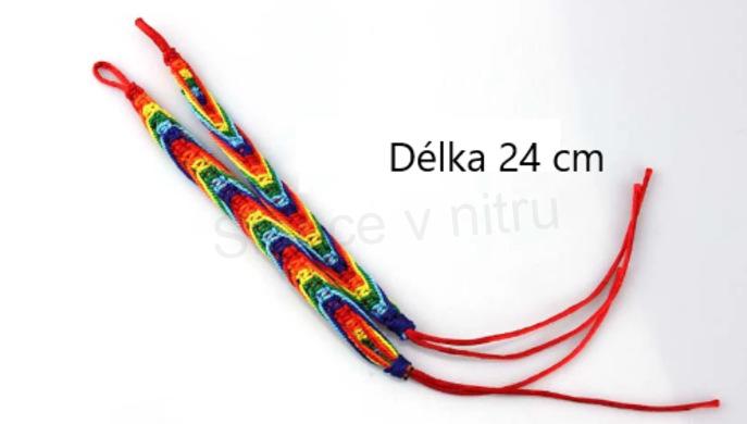 Barevný pletený náramek přátelství (BC467)
