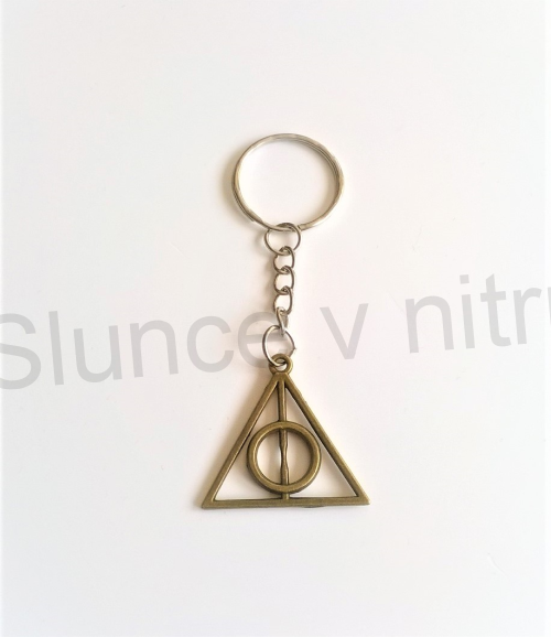 Přívěsek na klíče -  Harry Potter - Relikvie Smrti - starobronz (D289)