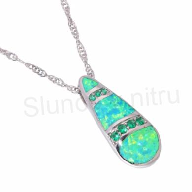 Minerální náhrdelník s Opálem a krystaly (X460)