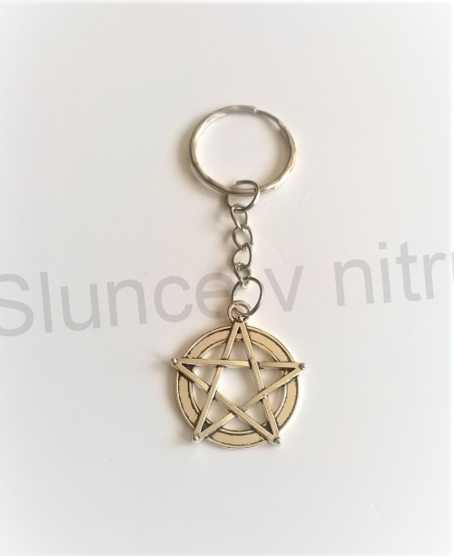 Přívěsek na klíče - Čarodějnický Pentagram Ochrana (D295)