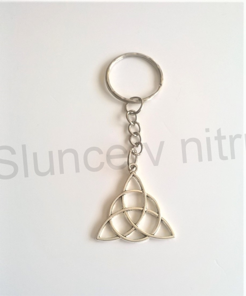 Přívěsek na klíče - Čarodějnický Pentagram Ochrana Triquetra (D297)