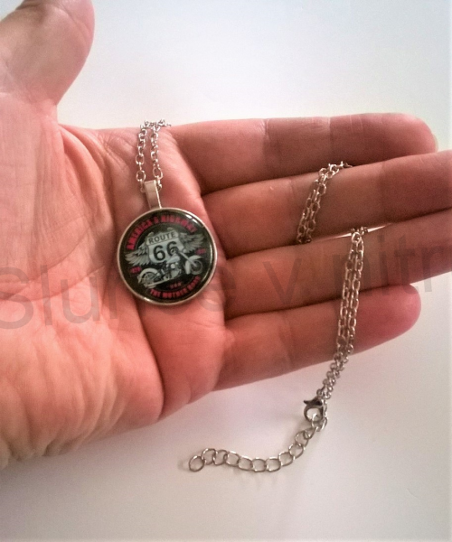 Náhrdelník - Route 66  - stříbrný (BD271)