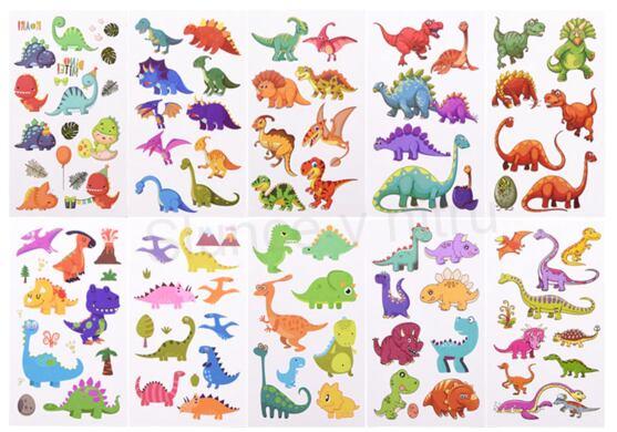 Voděodolné, dočasné tetovaní Dinosauři číslo 9 (E264)