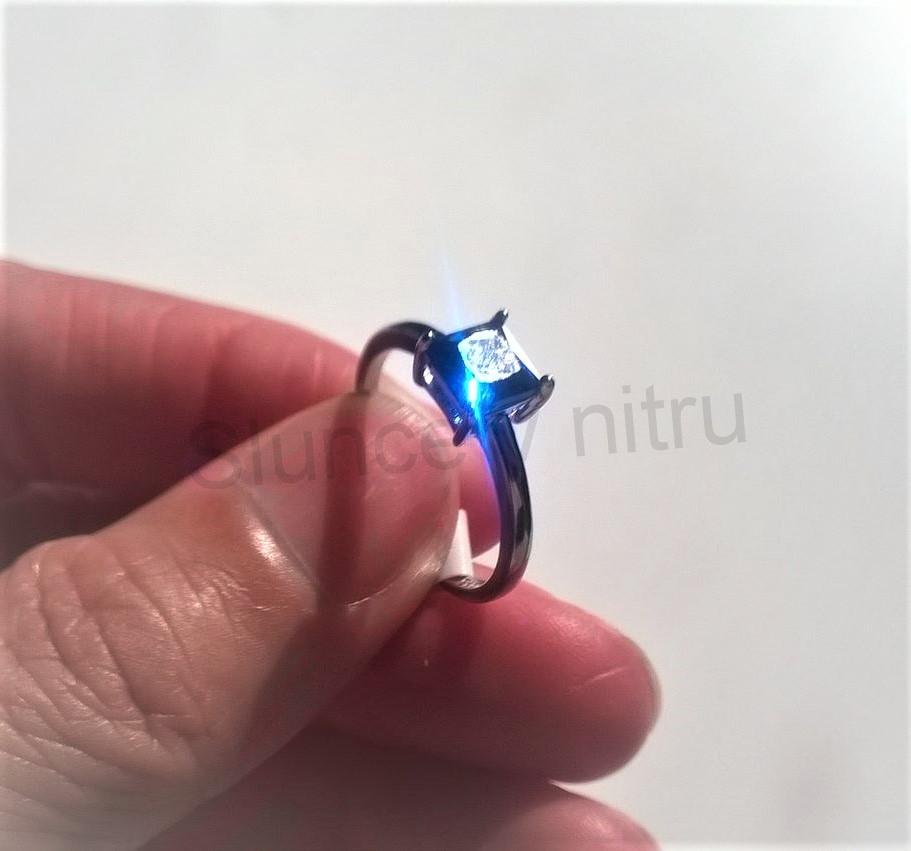 Postříbřený prsten s Tanzanitem (BE165)